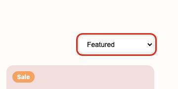 Select element must have an accessible name: the outlined element on /collections/all